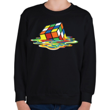 PRINTFASHION Rubik Kocka - Gyerek pulóver - Fekete gyerek pulóver, kardigán