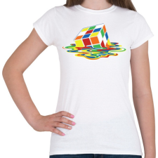 PRINTFASHION Rubik Kocka - Női póló - Fehér női póló