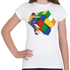 PRINTFASHION Rubik kocka - Női póló - Fehér női póló