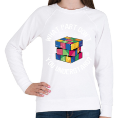 PRINTFASHION Rubik kocka - Női pulóver - Fehér