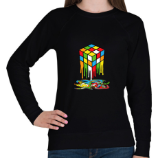 PRINTFASHION rubik - Női pulóver - Fekete