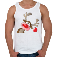 PRINTFASHION Rudolf, a rénszarvas - Férfi atléta - Fehér