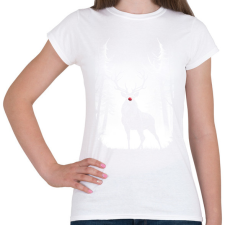 PRINTFASHION Rudolf a rénszarvas - Női póló - Fehér női póló