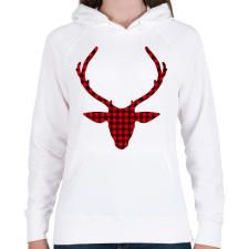 PRINTFASHION Rudolf - Női kapucnis pulóver - Fehér női pulóver, kardigán