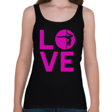 PRINTFASHION Rúdtánc love - Női atléta - Fekete