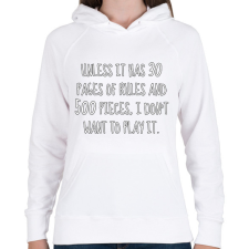 PRINTFASHION Rules are important - Női kapucnis pulóver - Fehér női pulóver, kardigán