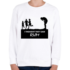 PRINTFASHION RUM! - Gyerek pulóver - Fehér