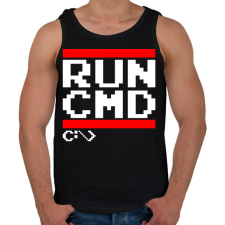 PRINTFASHION RUN CMD - Férfi atléta - Fekete atléta, trikó