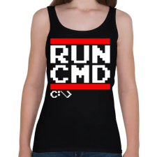 PRINTFASHION RUN CMD - Női atléta - Fekete női trikó