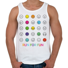 PRINTFASHION Run for fun - Férfi atléta - Fehér atléta, trikó