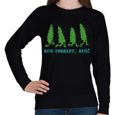 PRINTFASHION Run forrest, run! - Női pulóver - Fekete női pulóver, kardigán