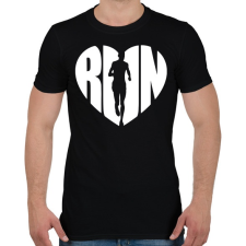 PRINTFASHION RUN LOVE - Férfi póló - Fekete férfi póló