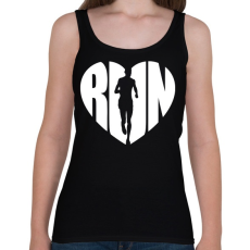 PRINTFASHION RUN LOVE - Női atléta - Fekete