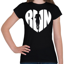 PRINTFASHION RUN LOVE - Női póló - Fekete női póló