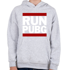 PRINTFASHION RUN PUBG - Gyerek kapucnis pulóver - Sport szürke