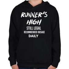PRINTFASHION RUNNER'S2 - Gyerek kapucnis pulóver - Fekete gyerek pulóver, kardigán