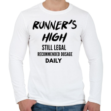 PRINTFASHION RUNNER'S - Férfi hosszú ujjú póló - Fehér férfi póló