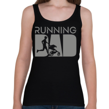 PRINTFASHION Running dad - Női atléta - Fekete női trikó
