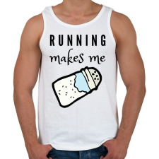 PRINTFASHION Running makes me salty - Férfi atléta - Fehér atléta, trikó