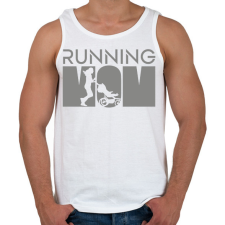PRINTFASHION Running mom - Férfi atléta - Fehér atléta, trikó