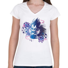 PRINTFASHION Ryuk - Női V-nyakú póló - Fehér