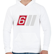 PRINTFASHION S6 - Férfi kapucnis pulóver - Fehér