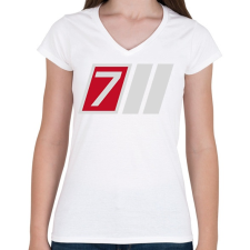 PRINTFASHION S7 - Női V-nyakú póló - Fehér női póló