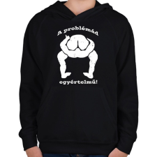 PRINTFASHION S*ggfej - Gyerek kapucnis pulóver - Fekete gyerek pulóver, kardigán