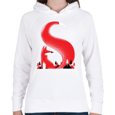 PRINTFASHION S like fox - Női kapucnis pulóver - Fehér női pulóver, kardigán