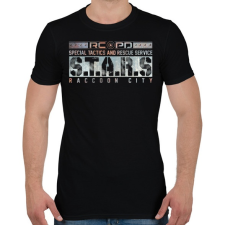 PRINTFASHION S.T.A.R.S. Raccoon City - Férfi póló - Fekete férfi póló
