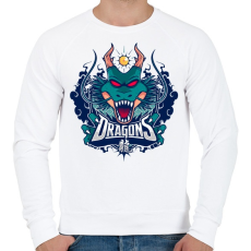 PRINTFASHION Sárkányok - Férfi pulóver - Fehér