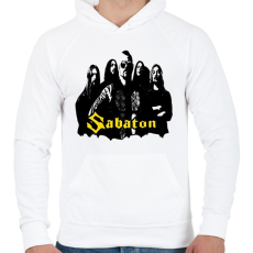 PRINTFASHION sabaton - Férfi kapucnis pulóver - Fehér