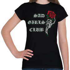 PRINTFASHION Sad Girls Club - Női póló - Fekete női póló