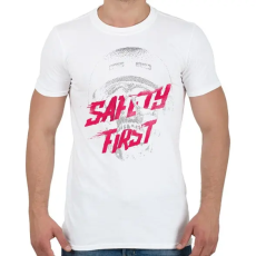 PRINTFASHION Safety first - Férfi póló - Fehér