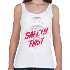 PRINTFASHION Safety first - Női atléta - Fehér női trikó