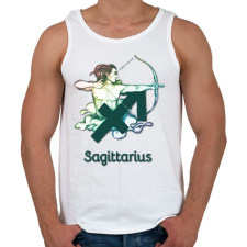 PRINTFASHION Sagittarius színes - Férfi atléta - Fehér atléta, trikó