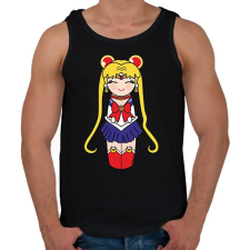 PRINTFASHION Sailor Moon - Férfi atléta - Fekete atléta, trikó