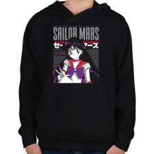 PRINTFASHION Sailor Moon- Mars - Gyerek kapucnis pulóver - Fekete gyerek pulóver, kardigán
