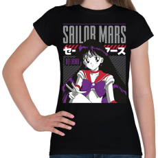 PRINTFASHION Sailor Moon- Mars - Női póló - Fekete