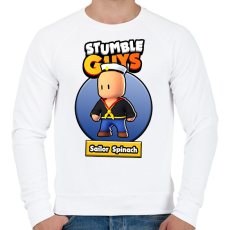 PRINTFASHION Sailor Spinach - Férfi pulóver - Fehér