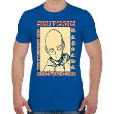 PRINTFASHION Saitama OPM - Férfi póló - Királykék férfi póló