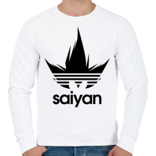 PRINTFASHION Saiyan 2 - Férfi pulóver - Fehér férfi pulóver, kardigán