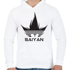 PRINTFASHION Saiyan - Férfi kapucnis pulóver - Fehér
