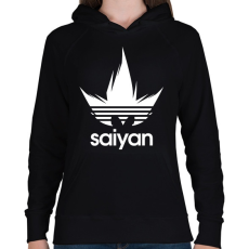 PRINTFASHION Saiyan - Női kapucnis pulóver - Fekete
