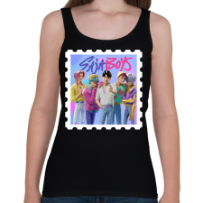 PRINTFASHION Saja Boys - Női atléta - Fekete női trikó