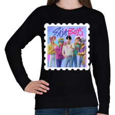 PRINTFASHION Saja Boys - Női pulóver - Fekete női pulóver, kardigán