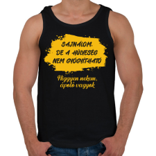 PRINTFASHION Sajnálom - Ápoló - Férfi atléta - Fekete atléta, trikó