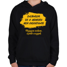 PRINTFASHION Sajnálom - Ápoló - Gyerek kapucnis pulóver - Fekete