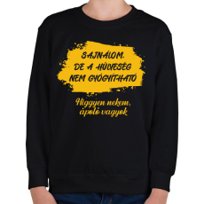 PRINTFASHION Sajnálom - Ápoló - Gyerek pulóver - Fekete