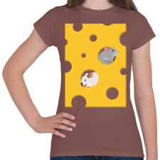 PRINTFASHION Sajt - Női póló - Mogyoróbarna női póló